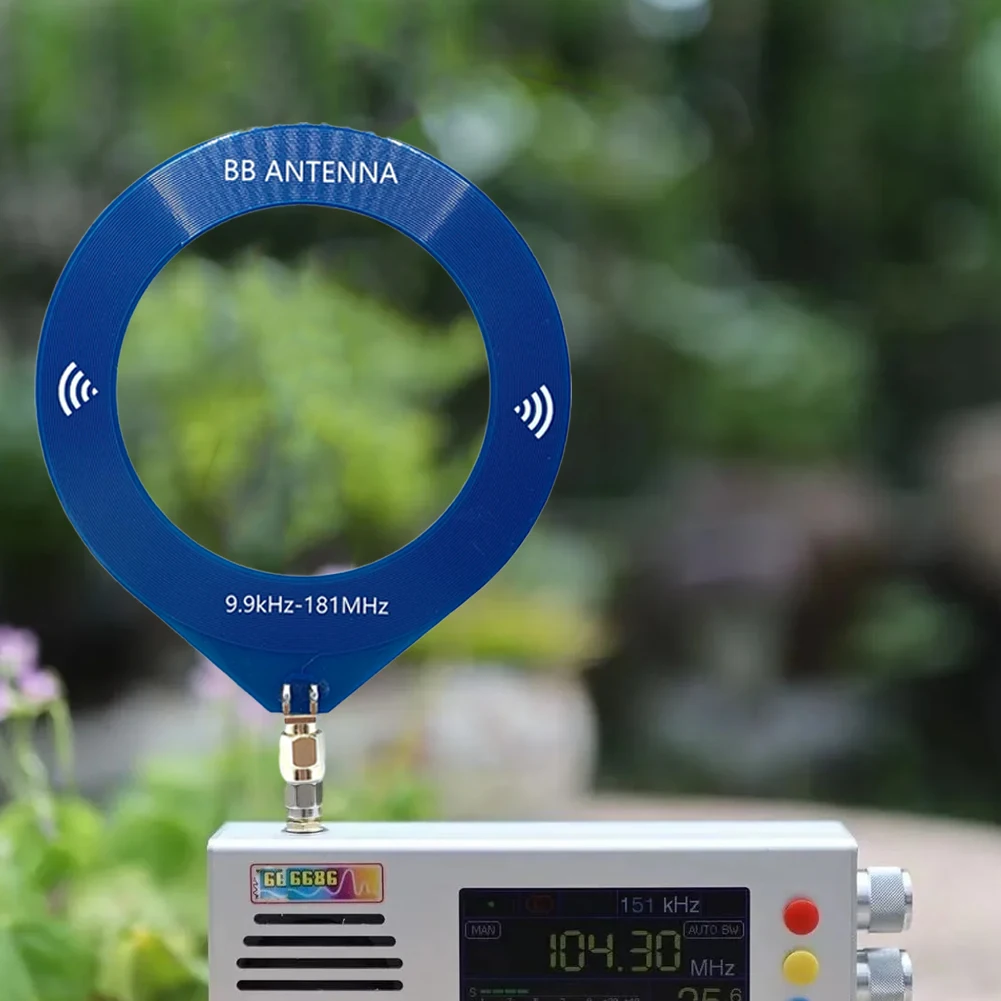 Antena bb de anel pequeno, 9.9khz-181mhz, interface sma, antena de rádio portátil para receptor malaquita sdr, receptor tef6686
