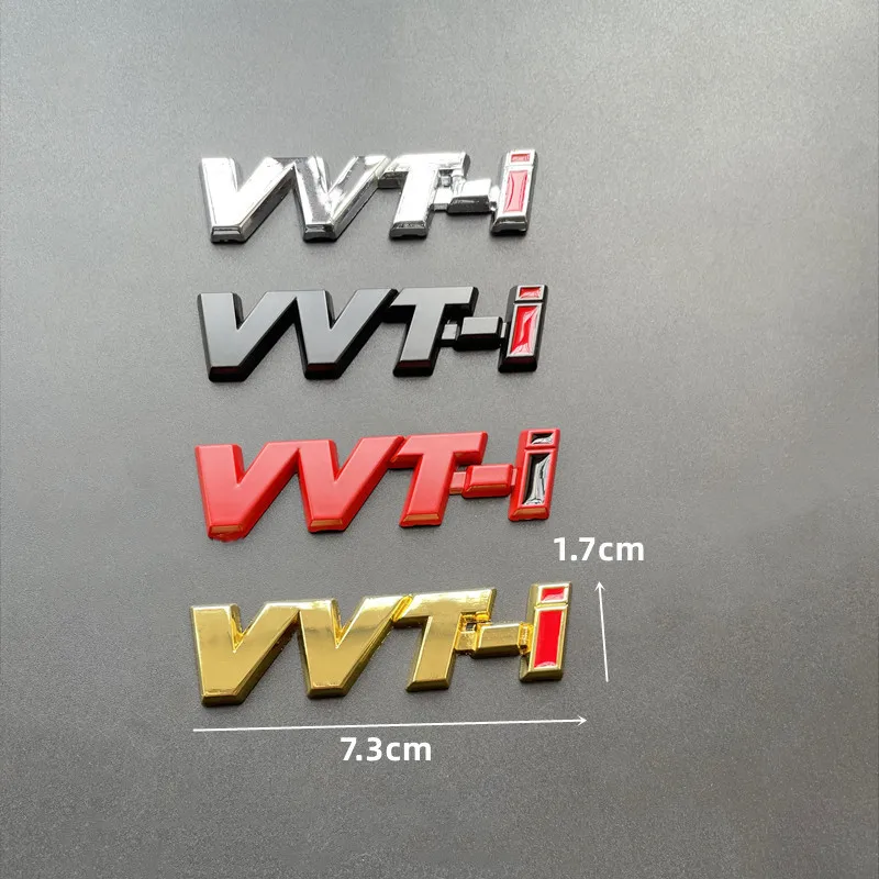 3D Metal VVT-i Logo VVTI Letters Car Fender Emblem Trunk Badge For Toyota RAV4 Corolla Hilux Yaris VVTI Sticker Accessories