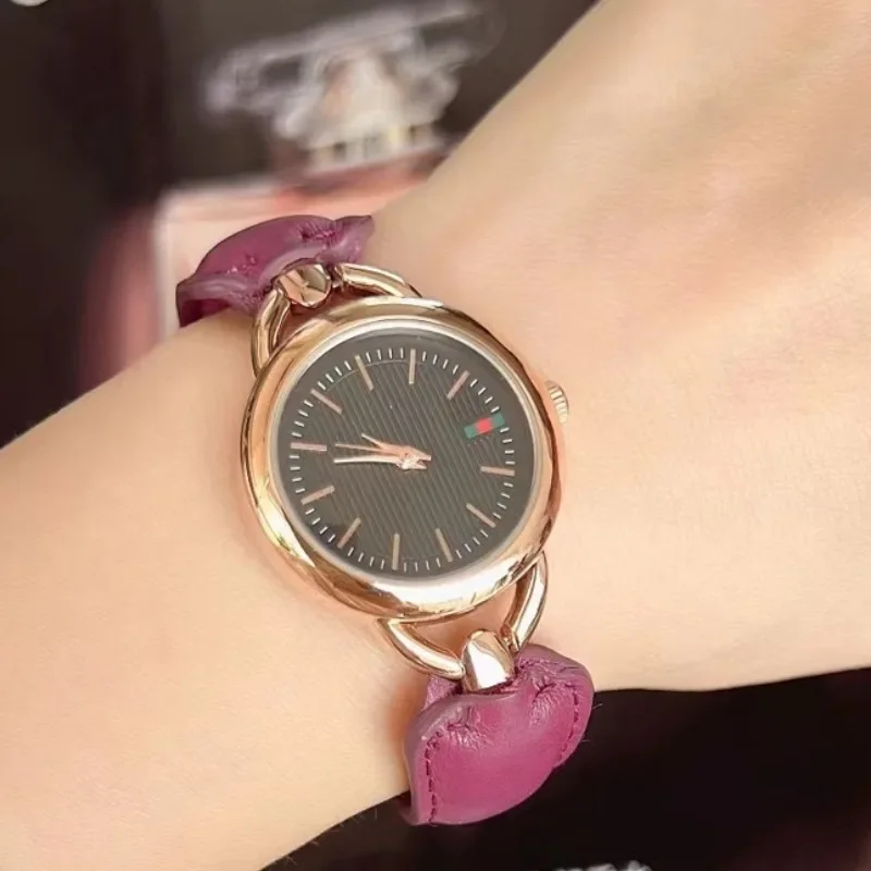 Retro Women Bracelet Watch 3 Bar Waterproof Fashion Lady Clock Luxury Senior Disc Women Scale Quartz Watch Leather Strap Relojes