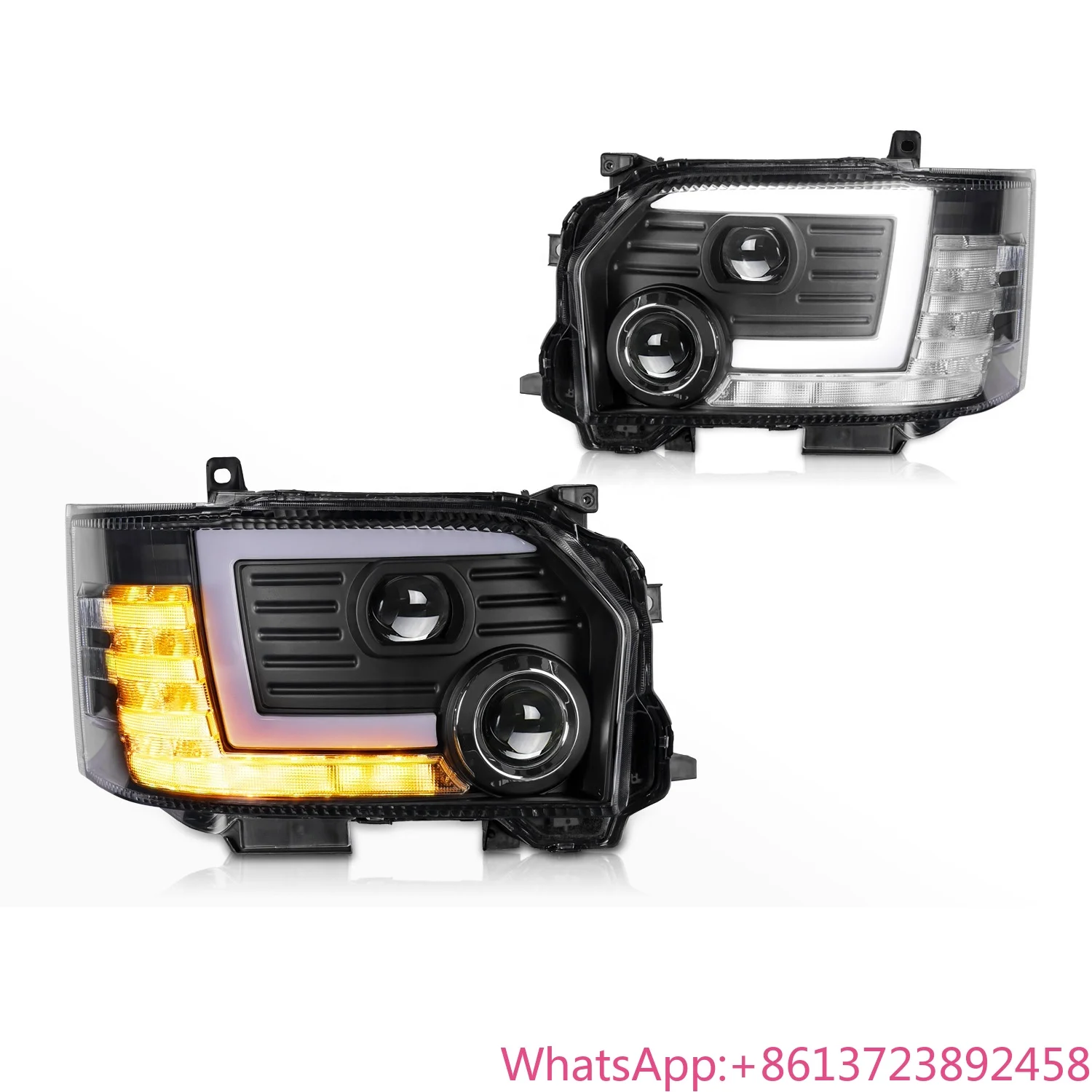 

For Dynamic Running Turn Signal Lamp Archaic LED Headlights for Toyota Hiace 200 SERIES 2004-2019 6000k Color Temperature Plug P