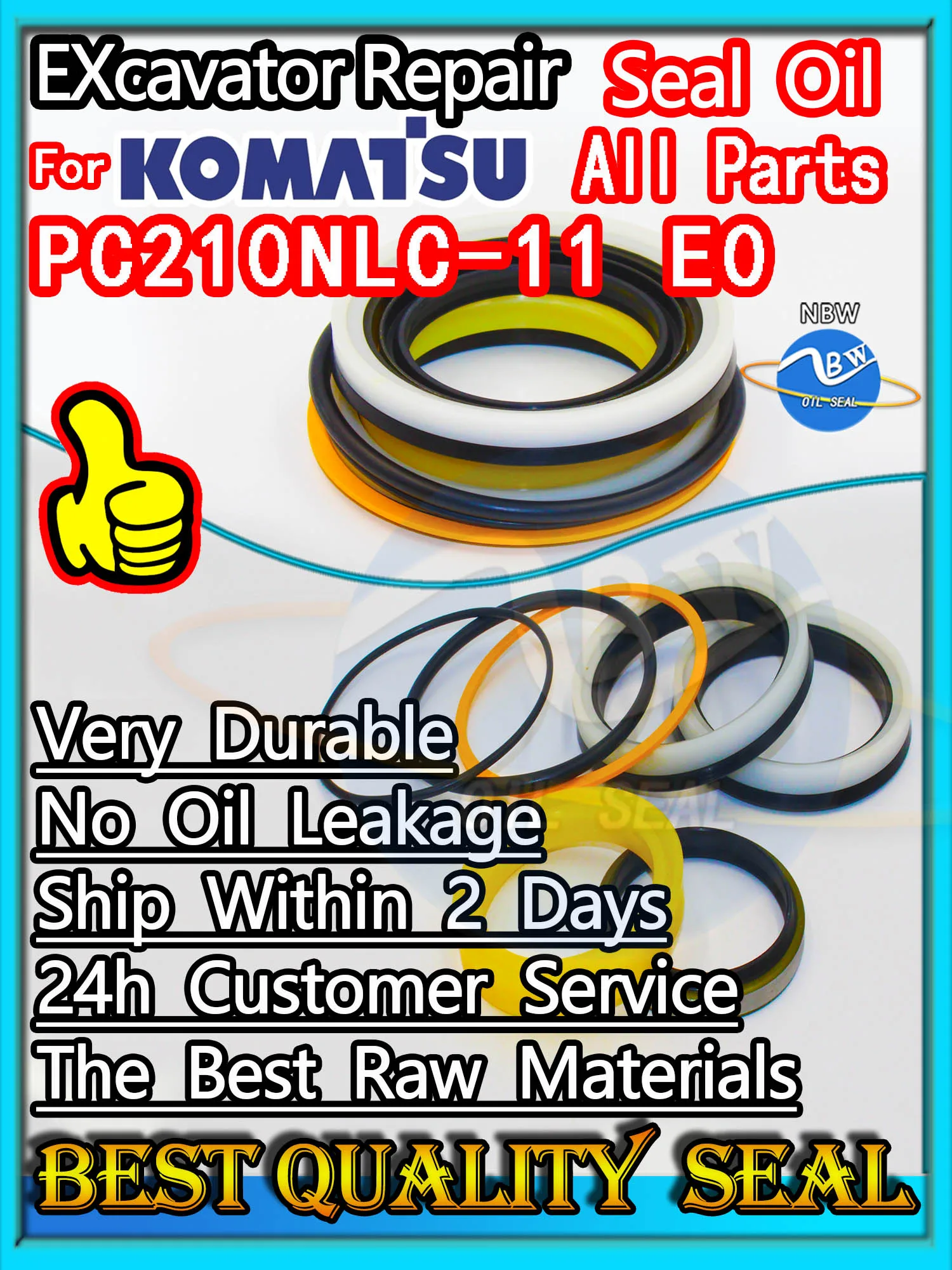 

For KOMATSU PC210NLC-11 E0 Seal Kit Excavator Repair Oil High Quality PC210NLC 11 E0 Bucket Hydraulic Pump Digger Adjust Swing