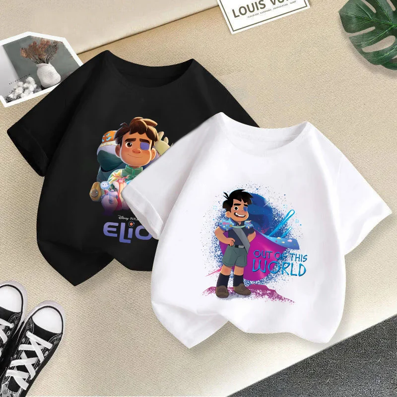 

Disney Elio Series T-shirt Summer Hot Movies Kids Clothes Cartoon Short Sleeve Cute Boys Girls Base Top Funnny Birthday Gifts