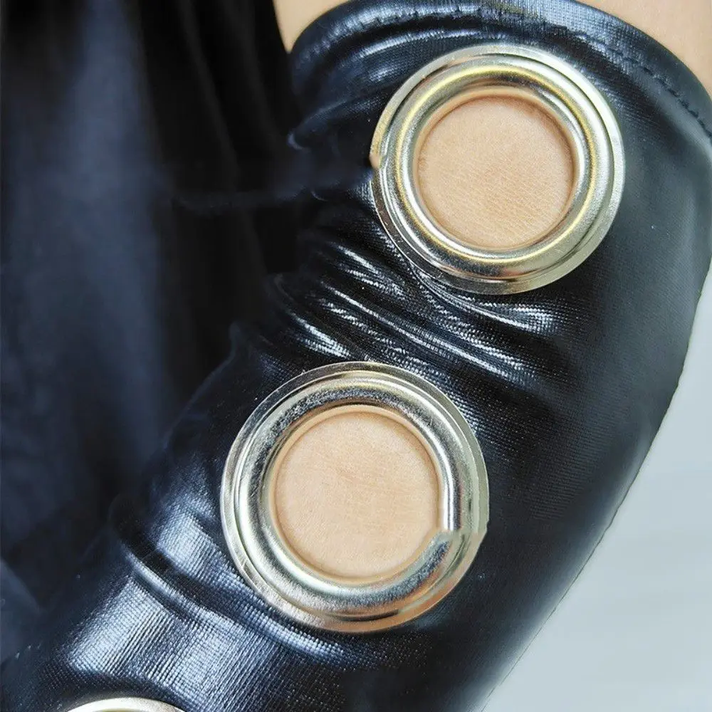 Unique Punk Half-arm Sleeve Y2K Buttons Design Arm Sleeves Street-Style Harajuku Oversleeve Motorcycle