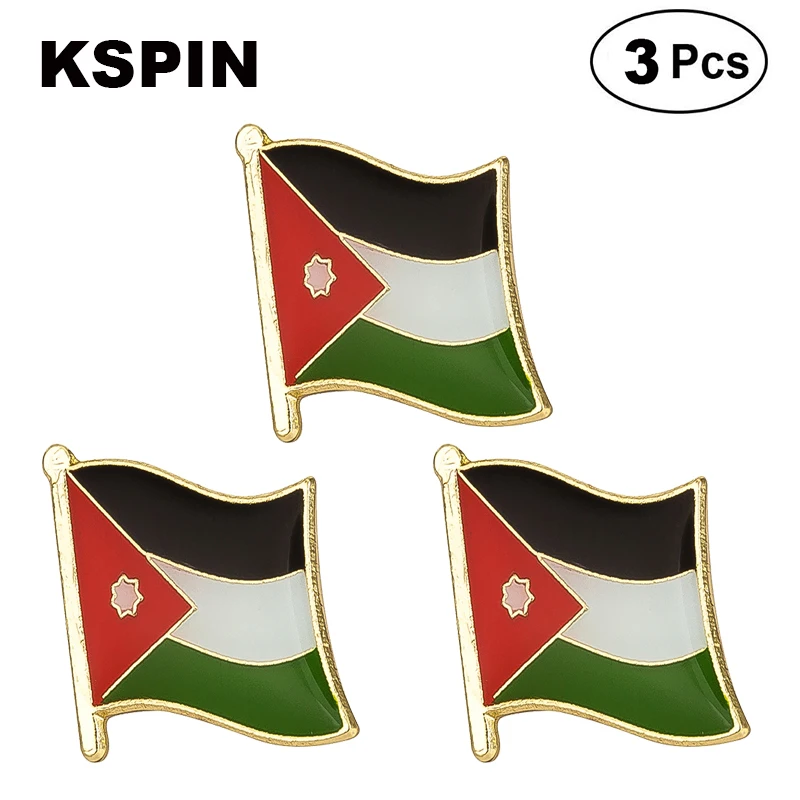 3pcs a lot Jordan Flag Lapel Pins Badges Brooches