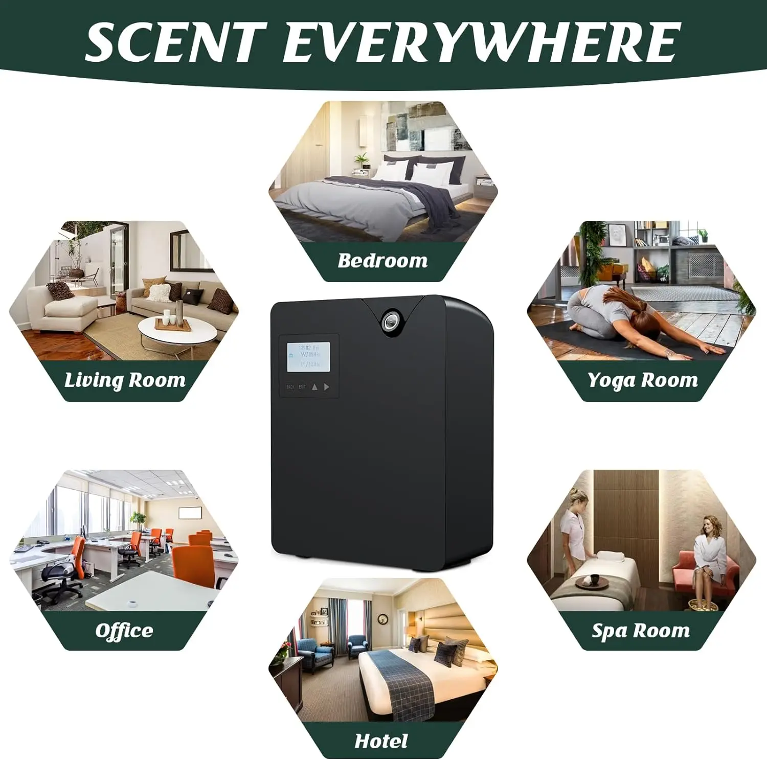 Scent Air Machine For Home Waterless Essential Oil Diffuser With Smart Cold Air Technology Bluetooth WiFi Aromatherapy Diffuser