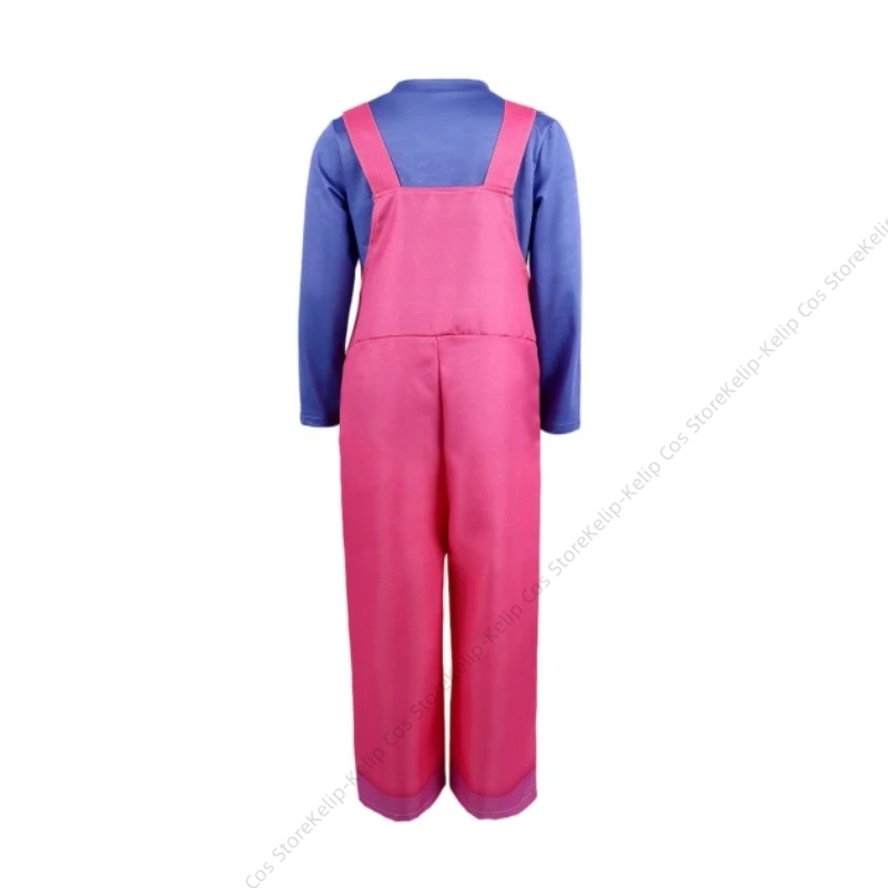 Jax Purple Rabbit Cosplay Costume Set Pink Bib Overalls Blue Shirt Purple Wig Bunny Ears Yellow Gloves Halloween Carnival - view 5