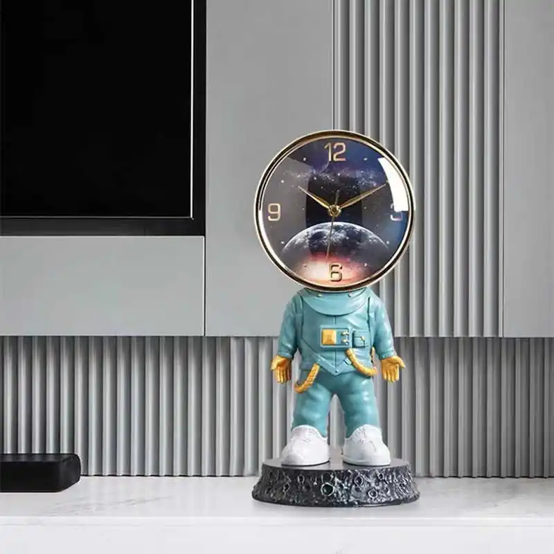 17.2x36.5cm Creative Decoration Home Desktop Clock Display Living Room Fashion Sitting Clock High-end Atmospheric Clock