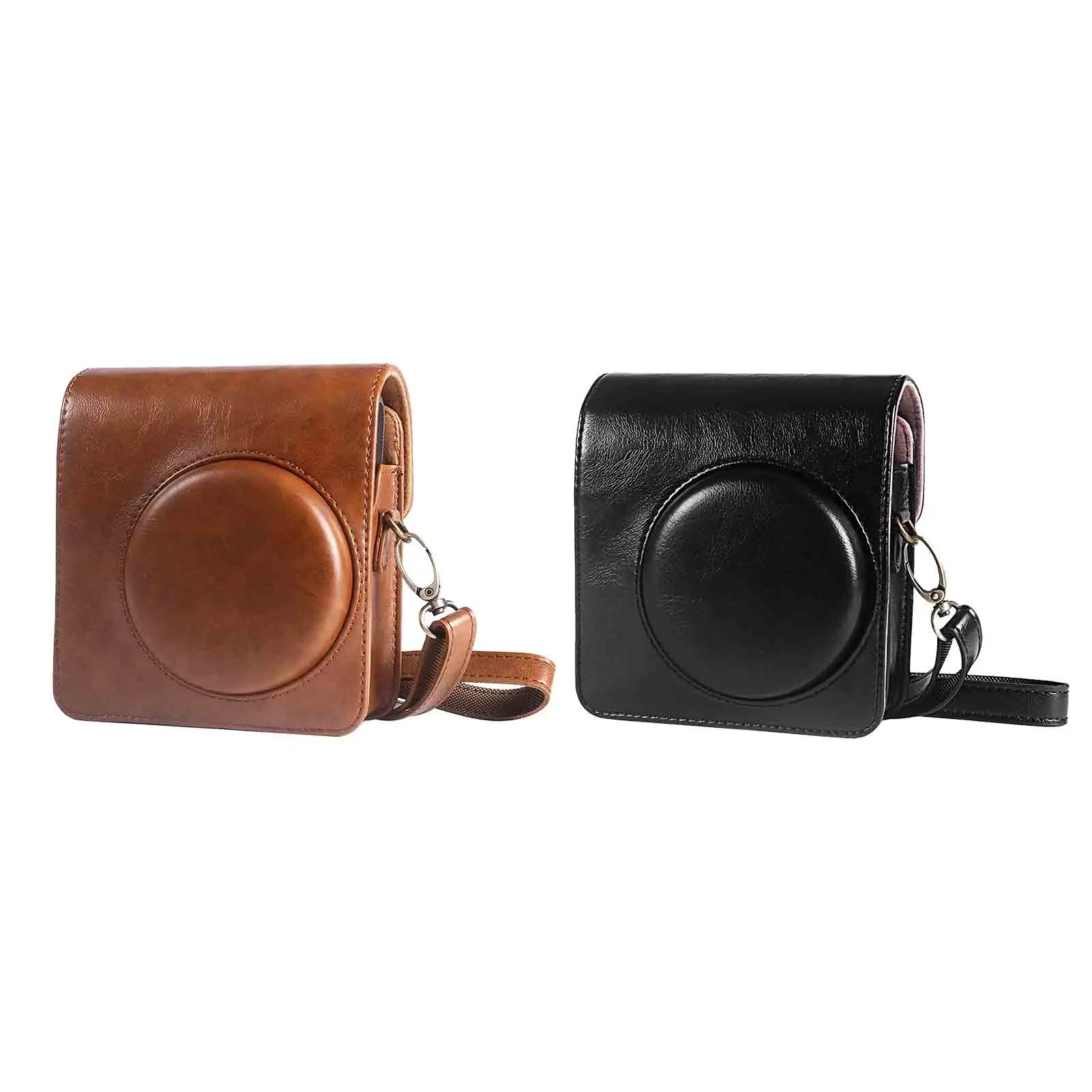 For Instax Mini 40 Instant Camera Case Shoulder Bag PU Leather Cover Protective Pouch For Instant With Shoulder Strap