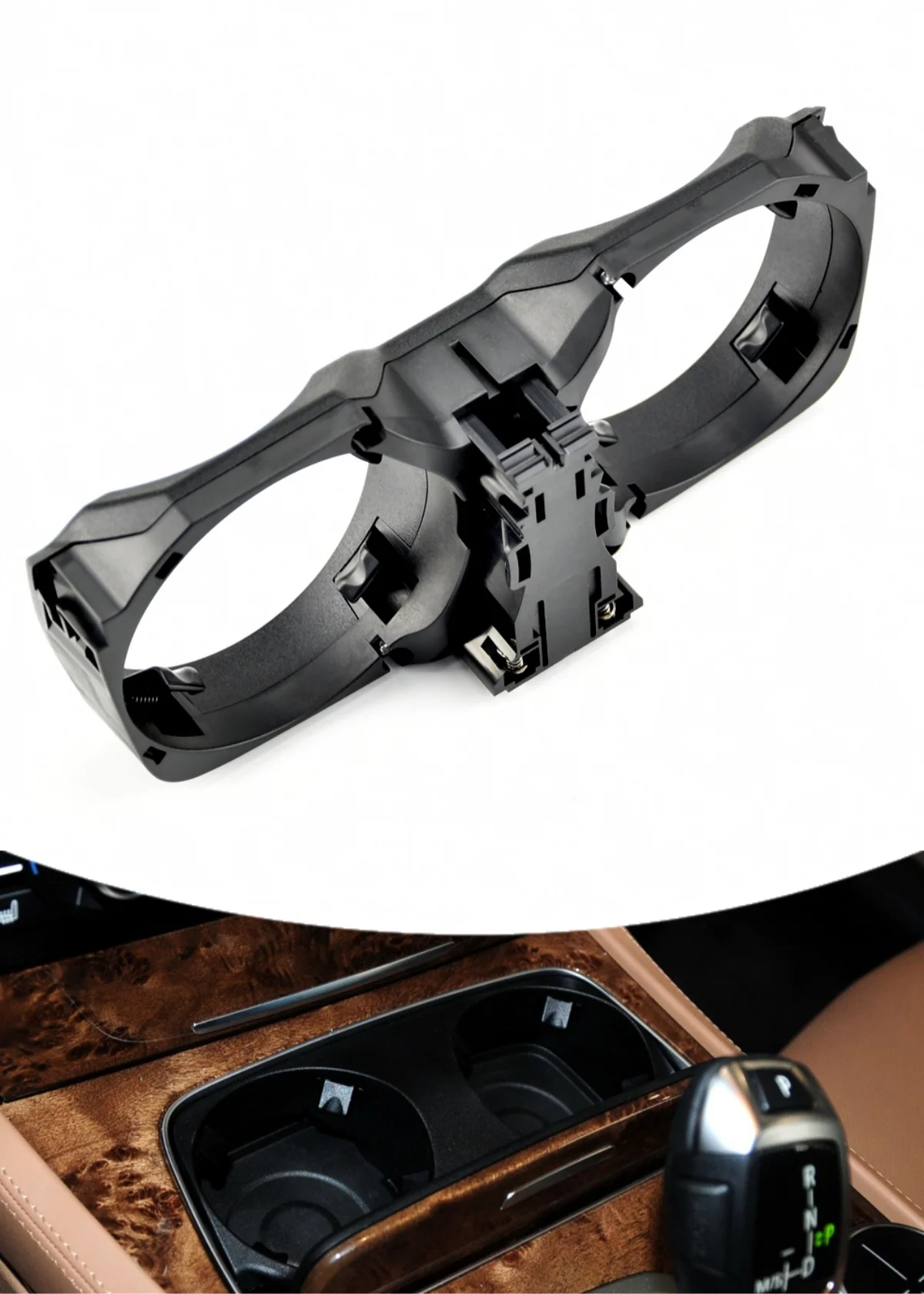 

For BMW 7 Series F01 F02 F04 2009-2015 Black Dashboard Water Drink Cup Holder Panel Cover Support