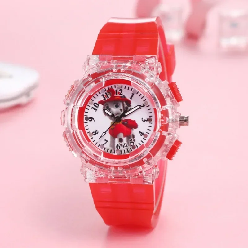 Relojes electrónicos luminosos de la patrulla canina para niños, relojes de pulsera, juguetes Csrartoon Chase, reloj luminoso, regalos de cumpleaños para niños y niñas