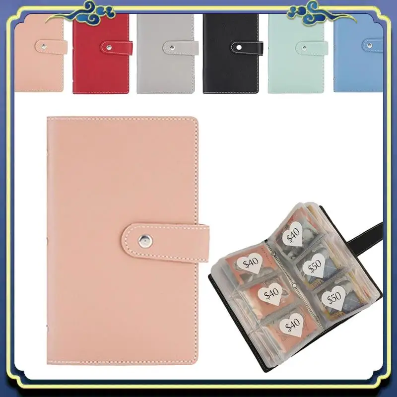 Portable 96 Envelope Challenge Binder, Budget Book Budget Binder With Cash Envelopes 6 Pieces
