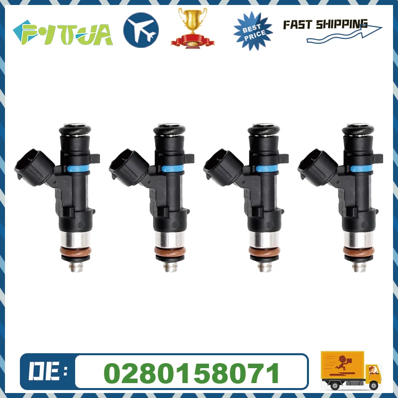 

4шт топливная форсунка 0280158071 06А 906031 CE для Volkswagen Caddys III 2.0L 2006-2015 Touran 2.0L 2006-2009