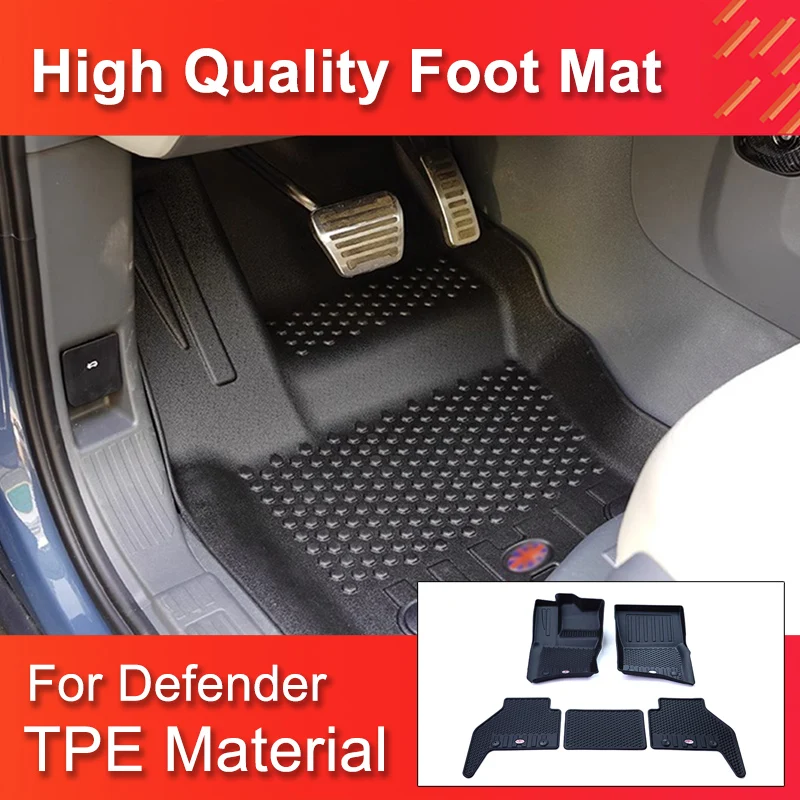 High Quality TPE Foot Mat for Land Rover Defender 110 New Arrivals Customization Car Floor Mats for New Defender 110