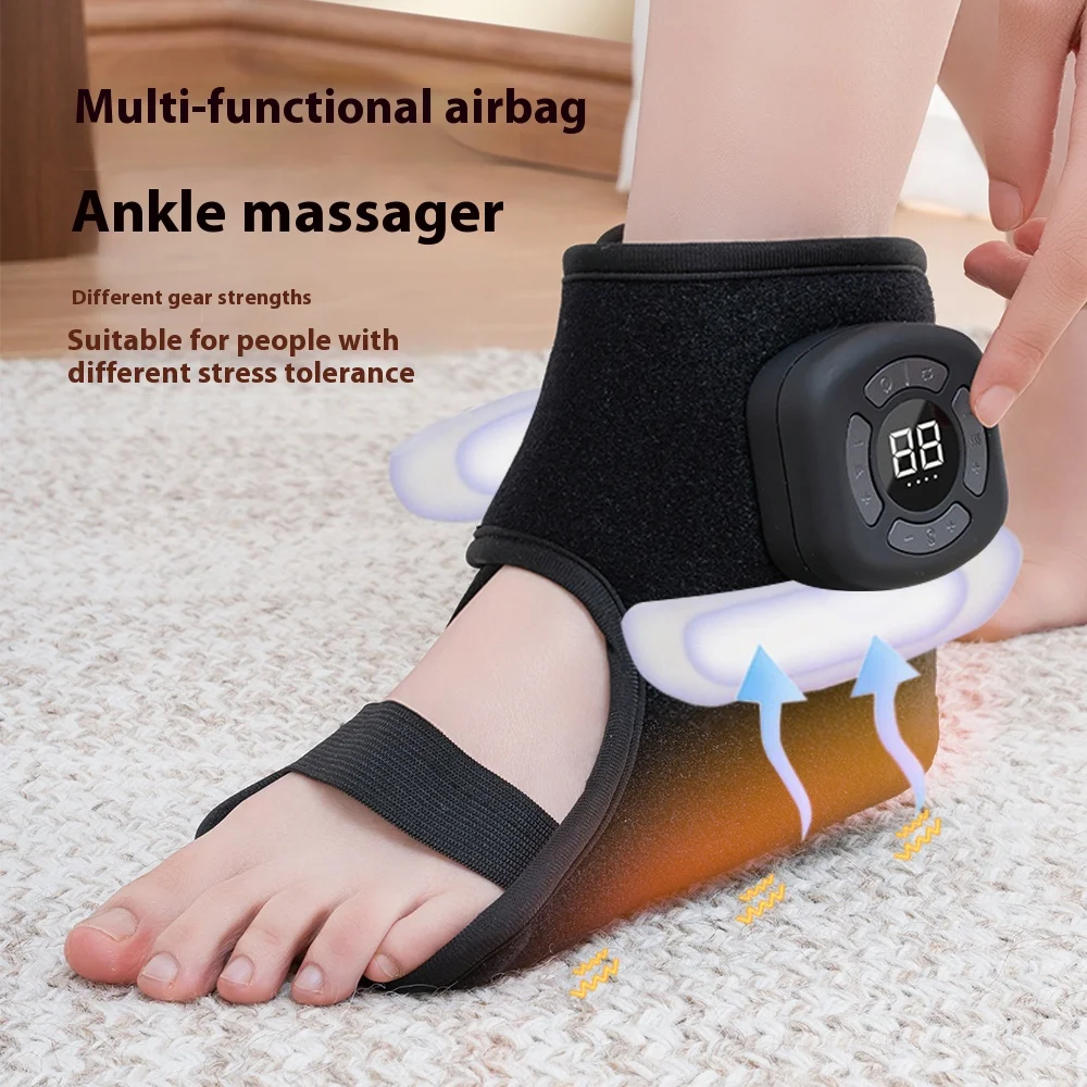 

1PCS brand new black pneumatic ankle massager, intelligent temperature control, three modes to choose from, LCD display screen,