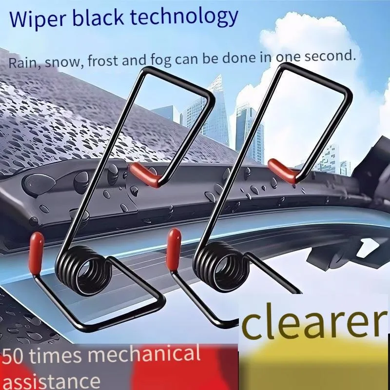 Universal Car Windshield Wiper Arm Spring - Multi-Functional Wiper Spring Booster for Enhanced Glass Contact | Convenient