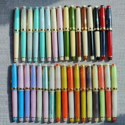 Creative Jinhao 82 Fountain Pen Customized Mixed Macaron Color Acrylic EF/F/M/Bent Nib Golden Trim with Converter Writing Pen