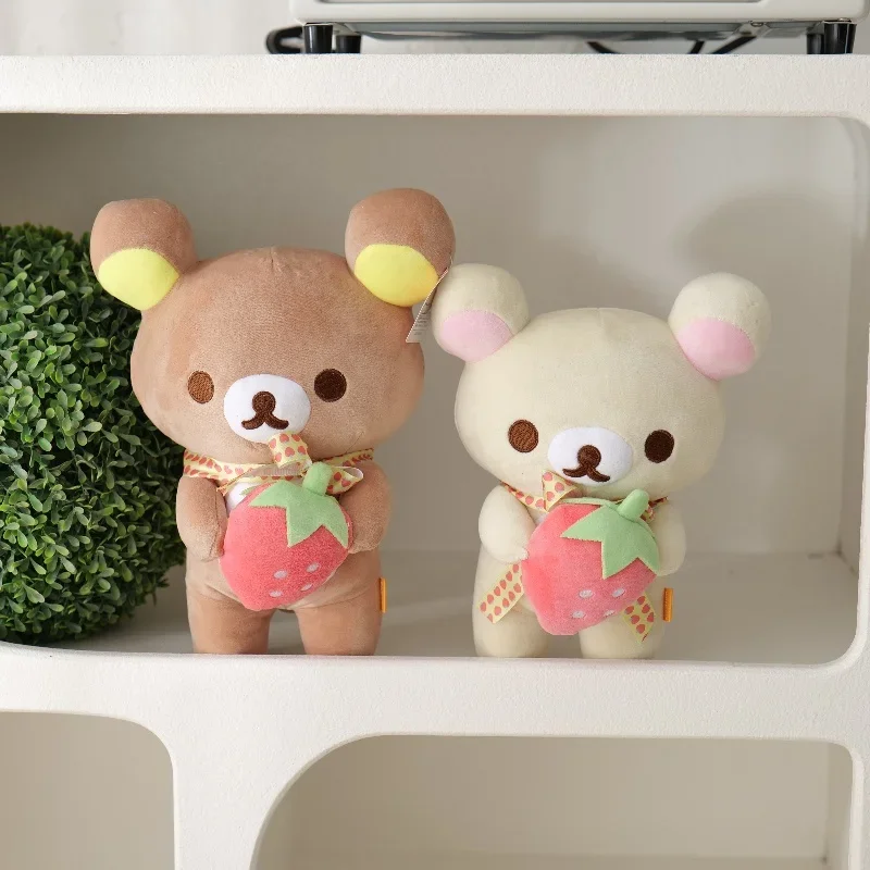 Rilakkuma Morango Branco Plüschkollektion, Anime-Plüschbär, Kawaii-Plüschpuppe, Geschenk für Mädchen – Detail 6