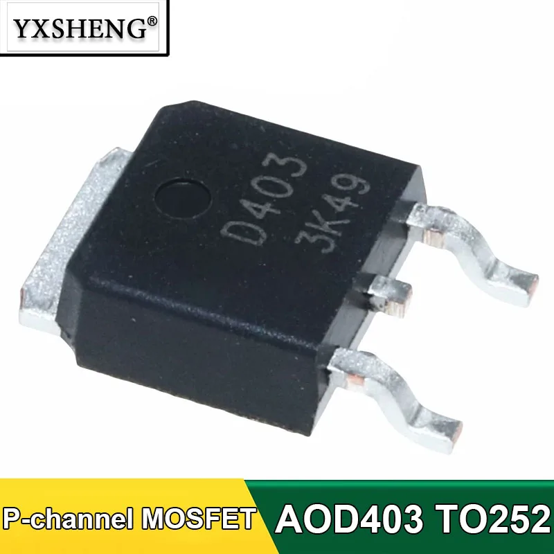 10PCS AOD403 D403 TO-252 MOSFET de canal P
