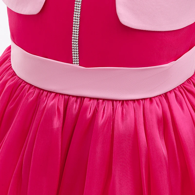 Kids Paw Dog Costume Pink Princess Dress Girls Halloween Cosplay Outfit Birthday Party Tutu Dress Fancy Carnival Costume view 6