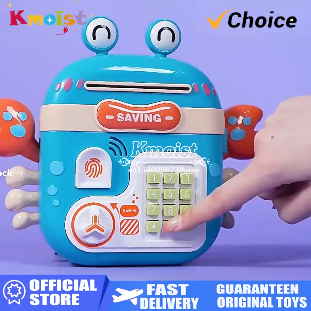 Elektronische Münze Bargeld Passwort Niedliche Cartoon Krabbe Spielzeug Mini ATM Maschine Geld Sparen Box Sparschwein ATM Bank Spielzeug Geschenke für Kinder