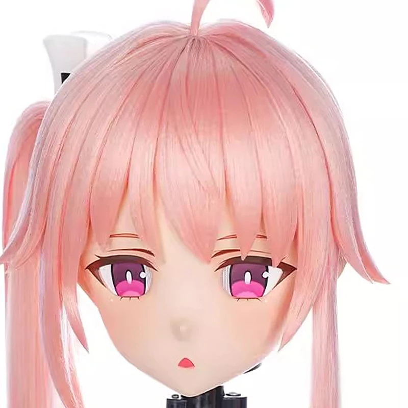 Hecho a mano personalizar Anime muñeca cruzada completa mujer/niña personaje de dibujos animados diadema completa bloqueo Kig Cosplay máscara de Kigurumi