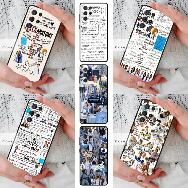 Capa de Celular TPU Macia Greys Anatomy You are my person para Samsung Galaxy S26 S25 S24 S23 S22 S21 S20 Note10 Plus FE Ultra