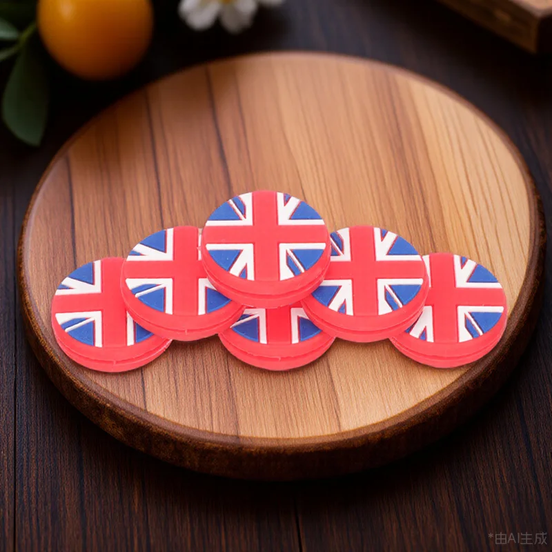 6 قطعة مضرب تنس المخمدات العلم الوطني نمط سيليكون الاهتزاز المخمدات امتصاص الصدمات المضرب الملحقات