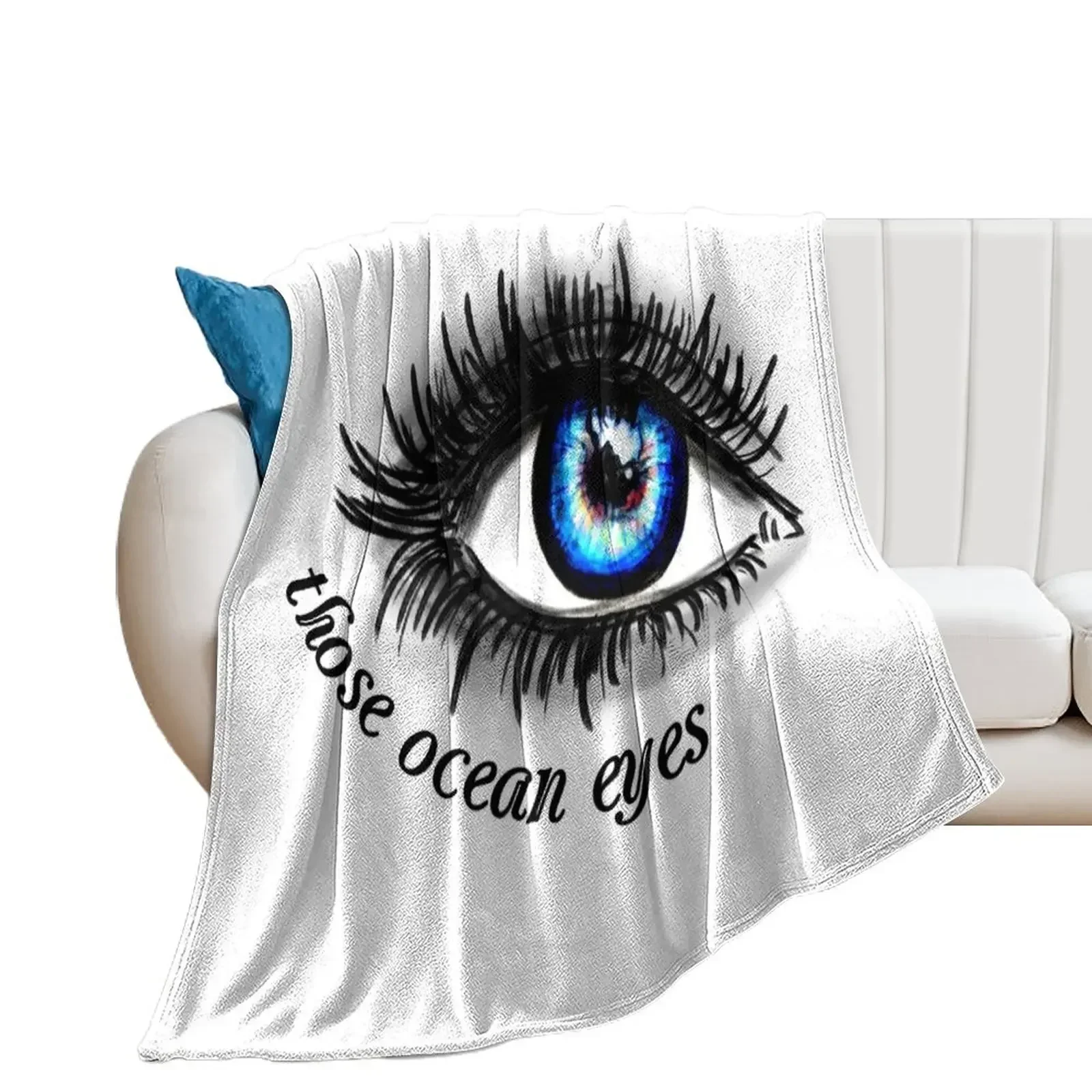 Ocean Eyes Drawing Throw Blanket cosplay anime Quilt Nap for winter Blankets