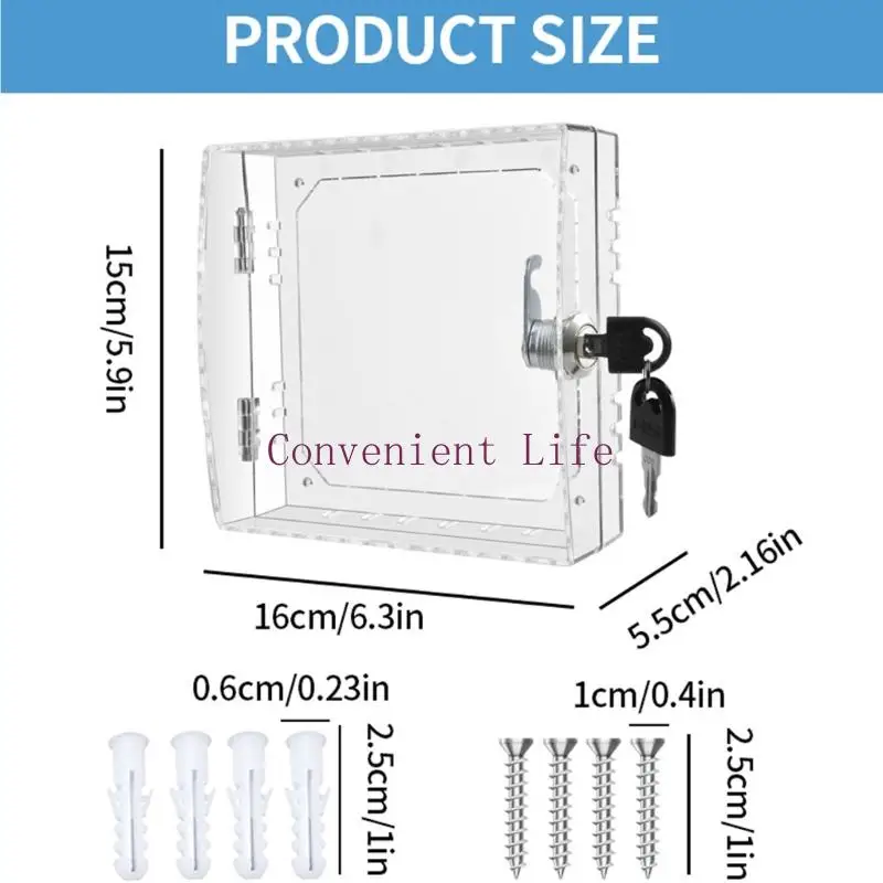 L1EE Небольшой термостат с защитной крышкой Прозрачная пылезащитная защитная крышка с замковым механизмом