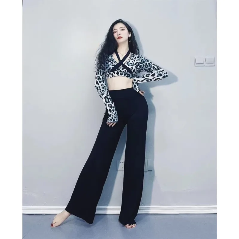 

customized belly dancewear practice outfit jazz new set wildcat pants oriental dance costume performance costume