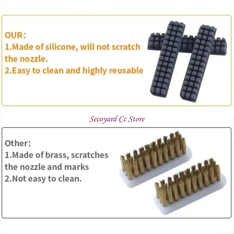 

N3UC обновлен для 3D-принтера Hotend, насадка стеклоочистителя, силиконовая щетка Hotend