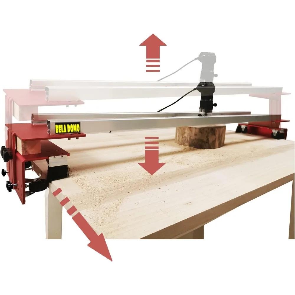 

Router Sled,3 Axis Adjustable,Slab Flattening Mill,Slab Jig-Restricted Position,Router Sled for Woodworking