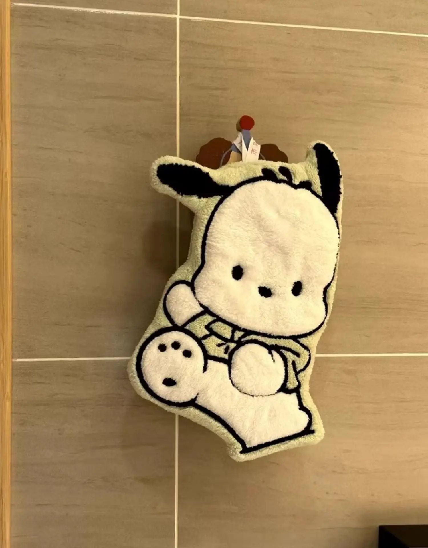 Neues Produkt auf Lager: KT Cat My Melody Hängendes Handtuch, verdickt, super saugfähig, niedliches Cartoon-Design für Bad, Küche und Haushalt – Detail 3