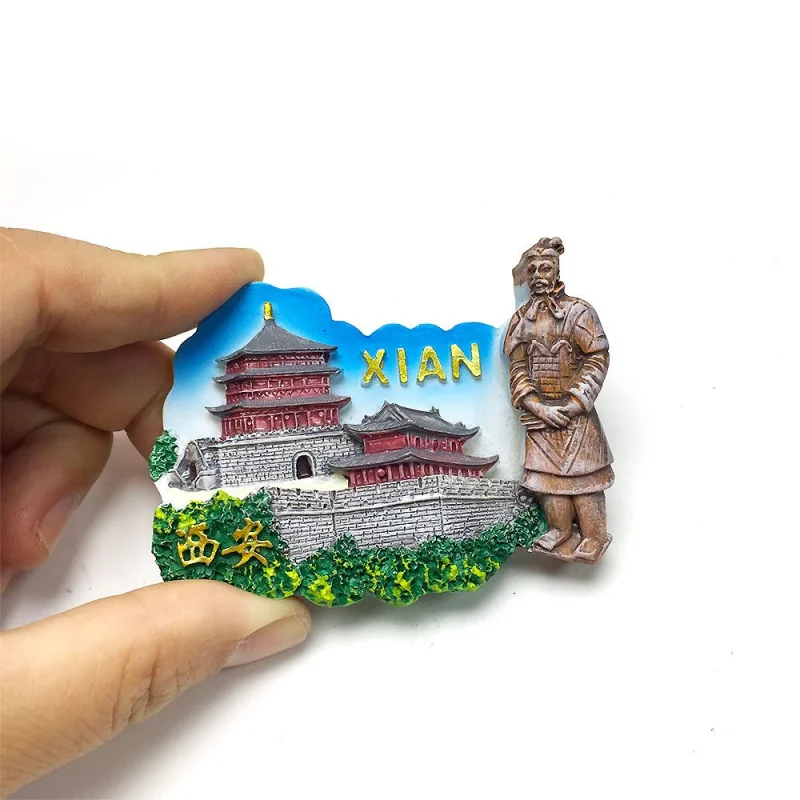 

China Xi'an 3D Resin Fridge Magnet - Terracotta Warrior Ancient City Wall Landmark Home Decor Items Refrigerator Magnets