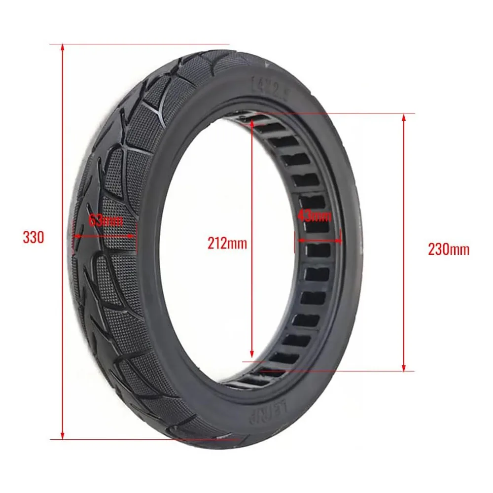 CATAZER 14 Inch Bicycle Tubeless Solid Tire 14x2.5 Airless Tyre Without Inner Tube Electrombike Tire Free Inflatable Bike Tires