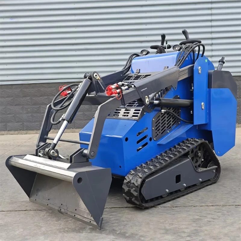 

Мини-погрузчик с бортовым поворотом, китайский компактный гусеничный электрический/дизельный мини-погрузчик с бортовым поворотом для продажи с ведром 4 в 1