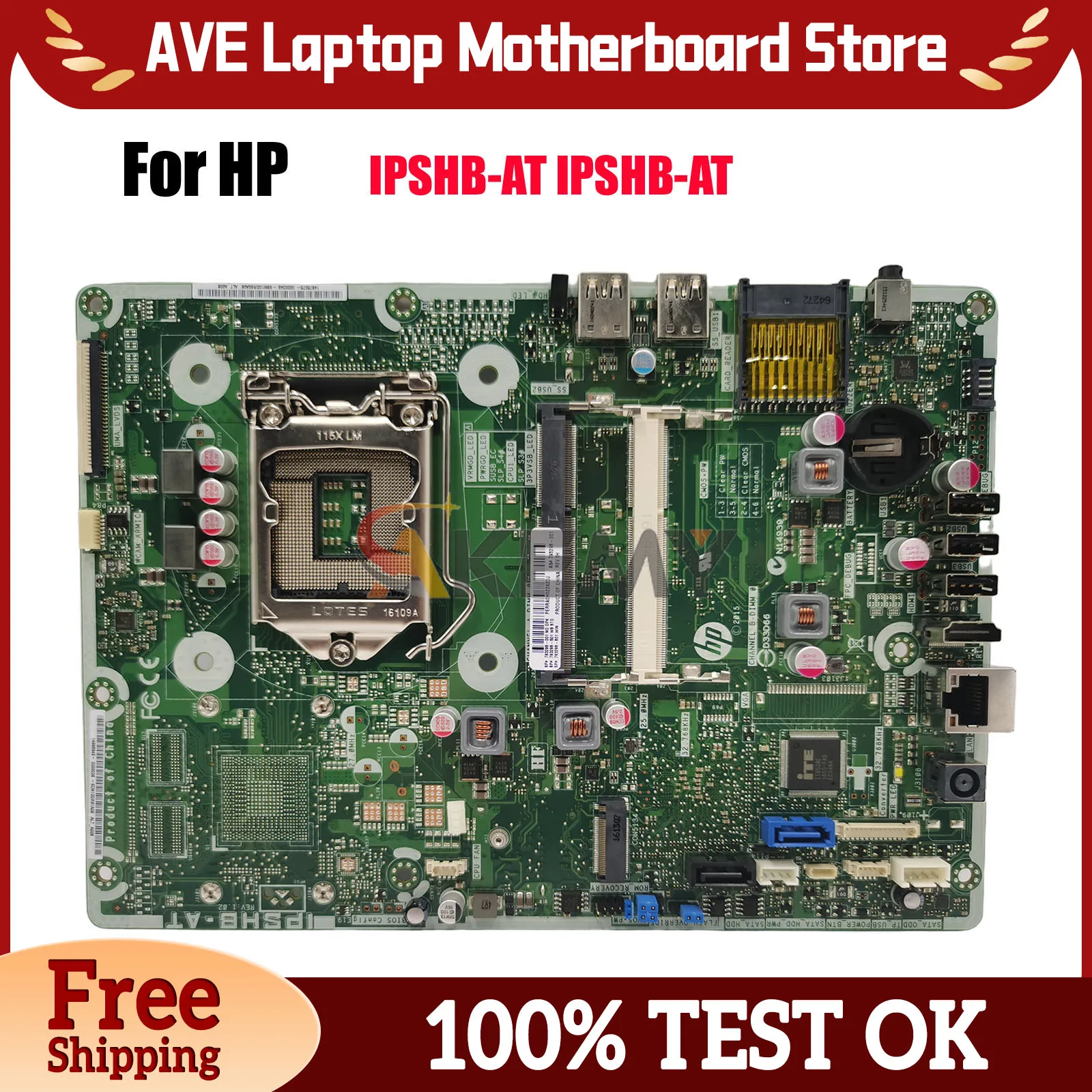 

IPSHB-AT For HP Pavilion 22-3 23-r AIO Motherboard With DDR3 793298-601 793298-601 793298-001 100% Fully Tested
