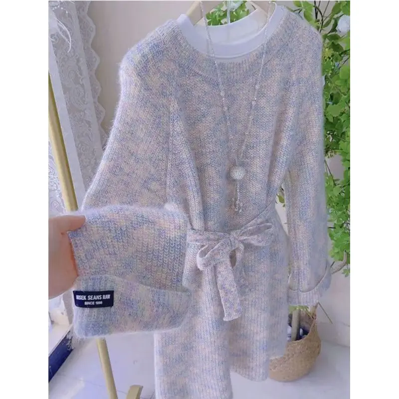 Knee Length Pullovers Woman Oversize Sweaters Jumpers Womend Distinctive Neckline Feature Collar Detail Elegant Refined Smart OL