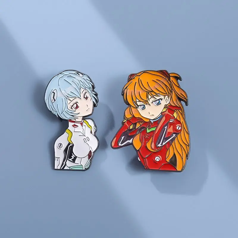 Neon Genesis Evangelion Asuka Ayanami Rei fashionable and versatile creative personality anime small and exquisite badge brooch