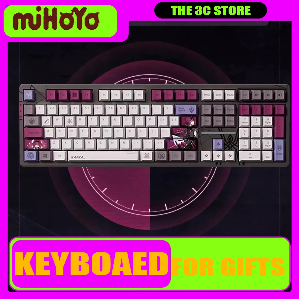 Anime Honkai Mechanical Keyboard Three Mode Star Rail Official Kafka Customize RGB Hot Swap PBT Keyboard Pc Gamer Accessories