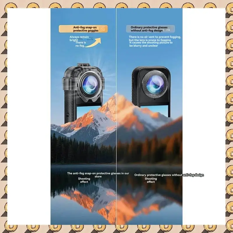 Cubierta protectora de lente A003 para Insta360 X5, cubierta protectora de espejo protector de vidrio templado para cámara de acción