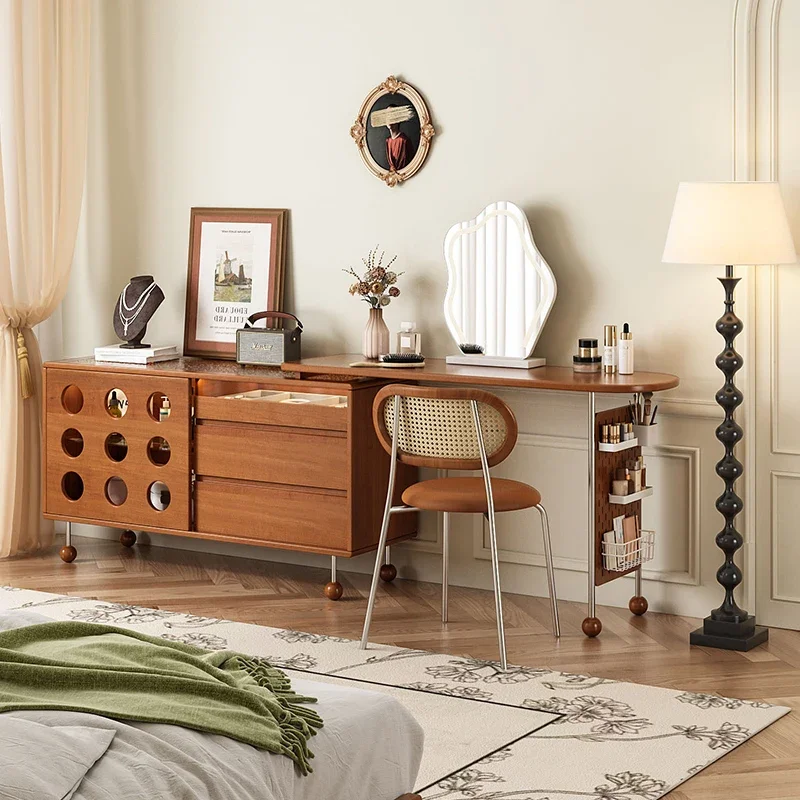 Comodino per camera da letto con comò retrattile