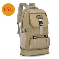 SYZM 65L Sport Canvas Backpack Men's Expandable Large Capacity Hiking Bag Outdoor Fishing Climbing  Camping Backpack Travel Bag