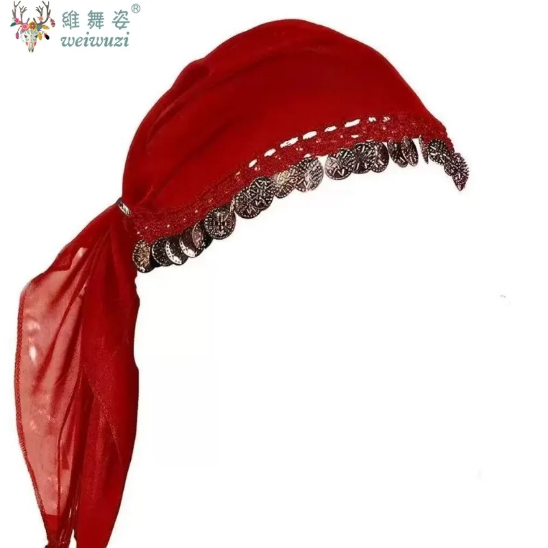 Aksesoris Wanita untuk Tari Perut, Pertunjukan Panggung, Kerudung Koin Gypsy, Aksesoris Kostum Tari Etnik, Topi Folk Cantik
