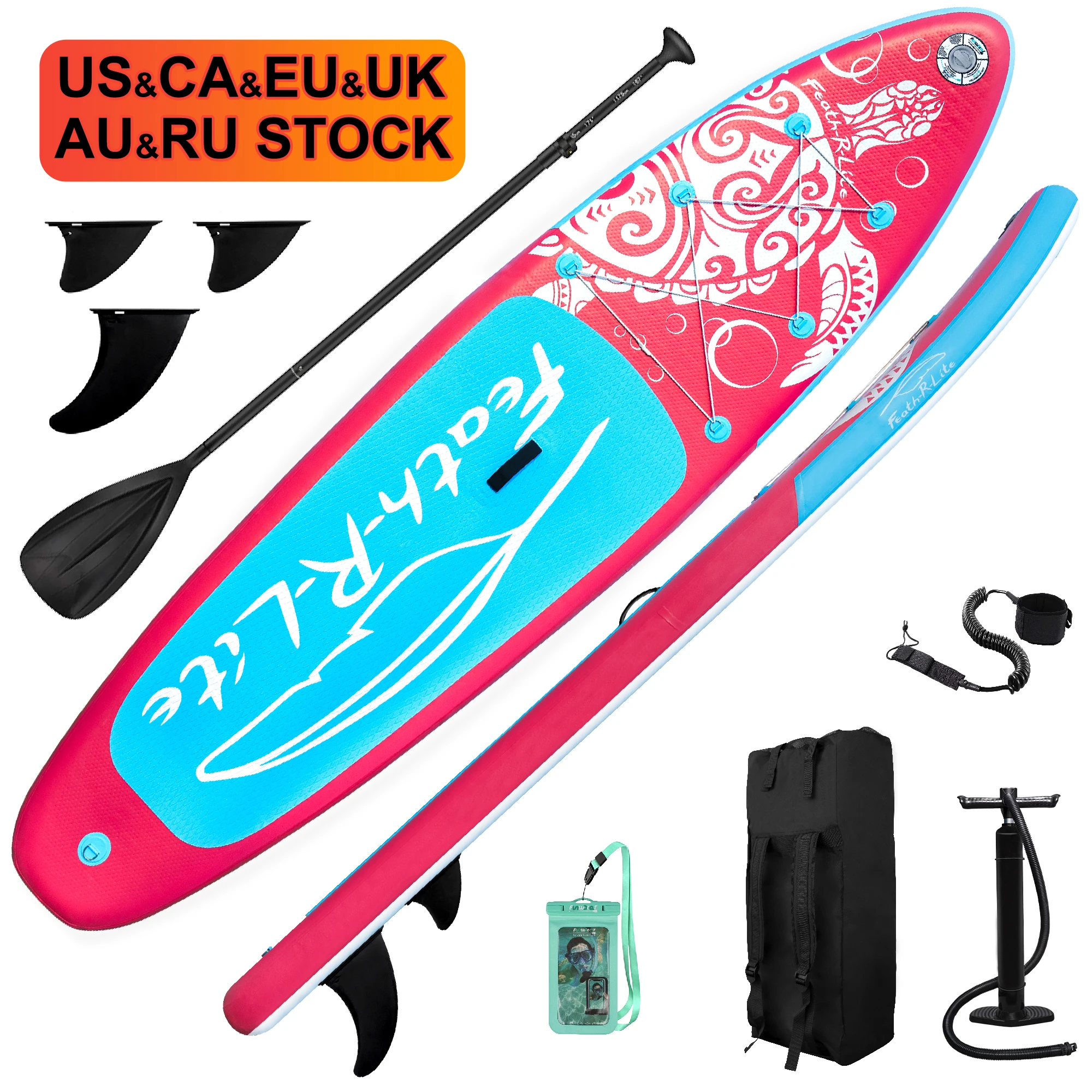 

SOWM SUB Waterproof Inflatable Paddle Board 11''x34''x6'' Adult Stand Up SUP Board Yoga Fishing with Complete Accessories