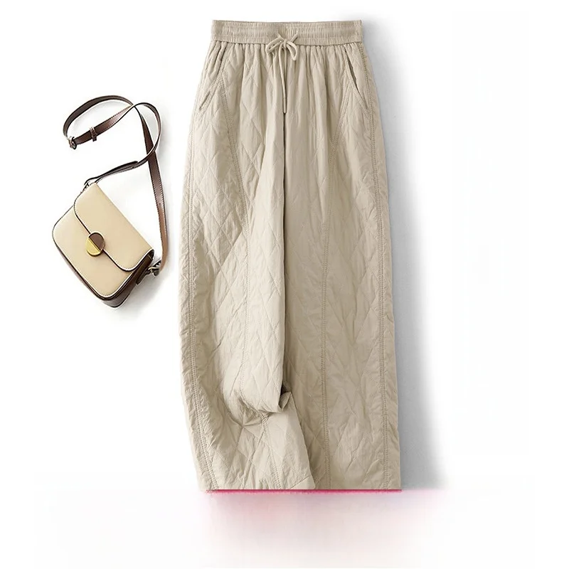 Frauen Baumwolle Hosen Breites Bein Neun Punkte Winter Neue Sle Ultra Nette Dünne Baumwolle Gerade Bein Hosen Oberbekleidung