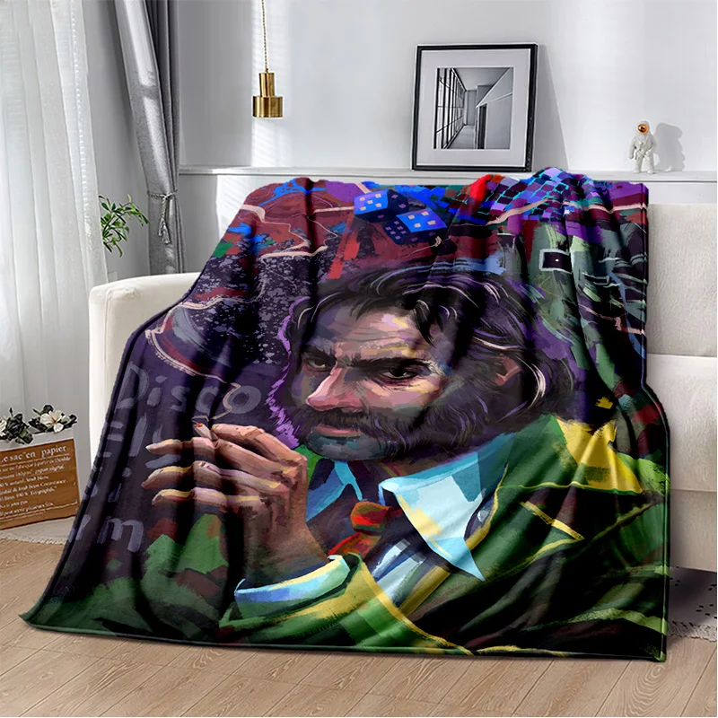 Disco Elysium Game Gamer Cartoon  Blanket,Soft Throw Blanket for Home Bedroom Bed Sofa Picnic Travel Office Cover Blanket Kids