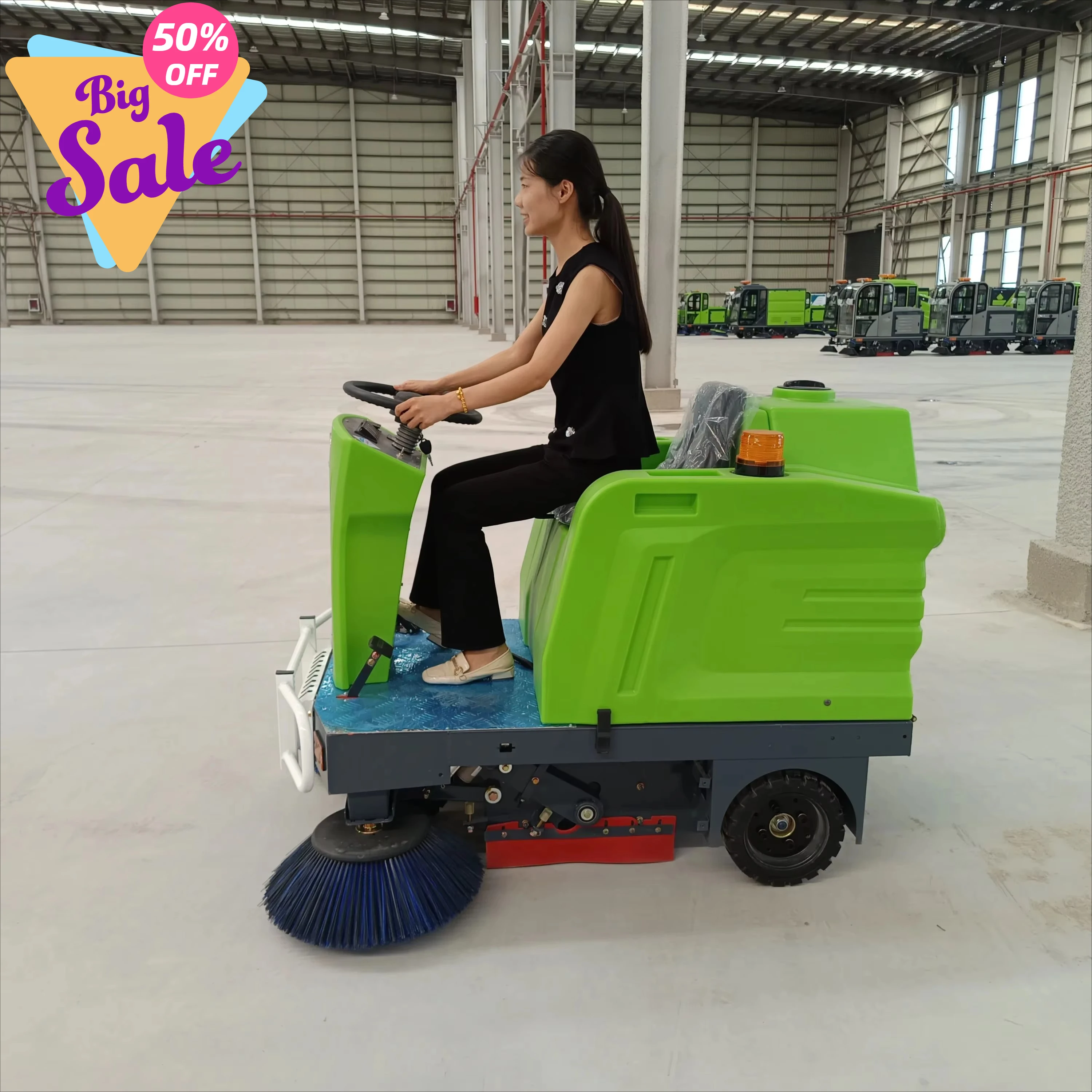 Factory Workshop Ride-On Car Washing Machine Electric for Shopping Mall Hand Push Suction Drag Marble Epoxy Floor Mopping