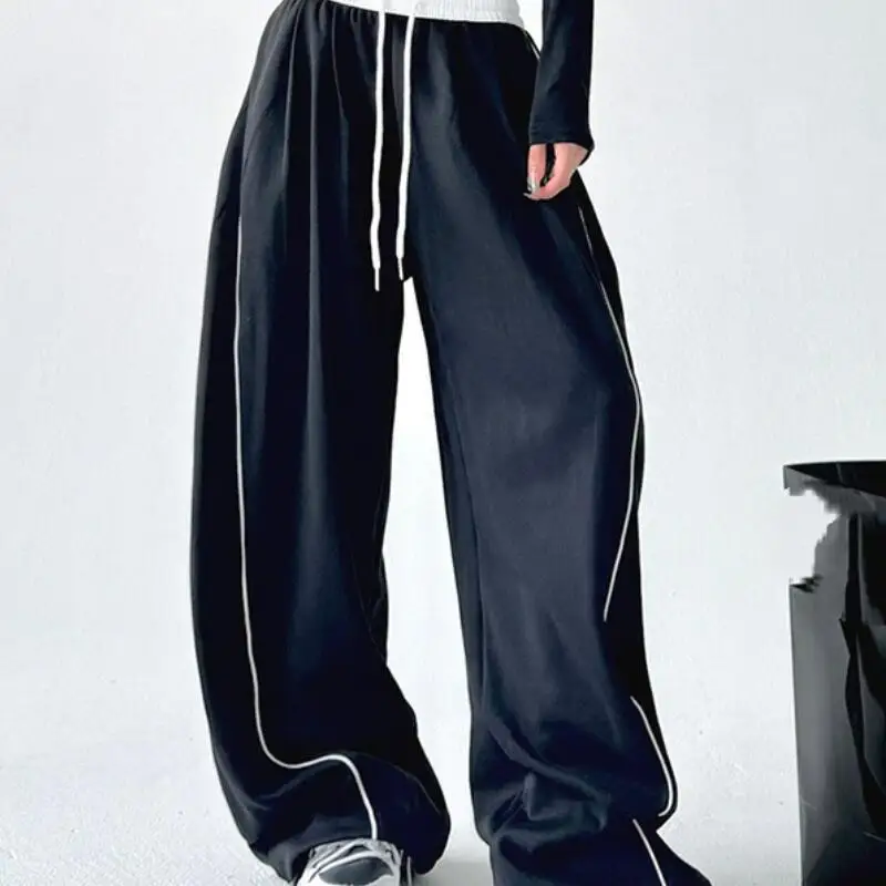 Fashionable Women's Sports Pants Couple's Loose Casual Sweatpants Teenagers' Versatile Wide Leg Pants Student Straight Leg Pants