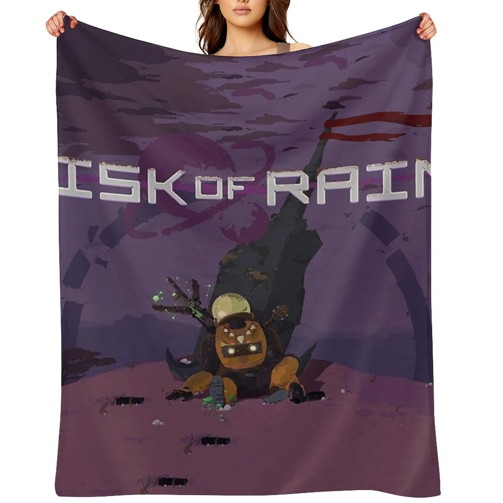 

Risk of rain Throw Blanket funny gift Giant Sofa Luxury Loose Blankets